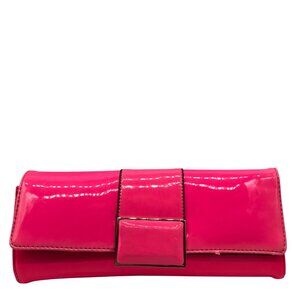 Melie Bianco Pink Vegan Leather Veronica Clutch
